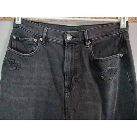 American Eagle 14R Black Distressed Highest Rise 90s Boyfriend Jeans - Picture 2 of 8